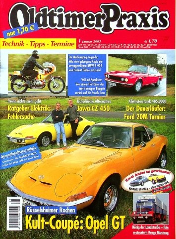 Deckblatt Oldtimer Praxis (01/2003)